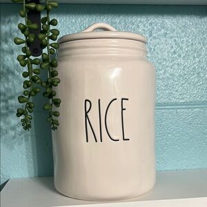 Rae Dunn White Ceramic Food Storage Canister